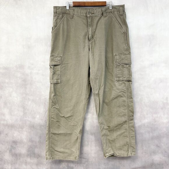 Carhartt Canvas Utility Dungaree Fit Cargo Pant Mens 38x32 Work Classic Street